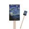 The Starry Night (Van Gogh 1889) Wooden 6.25" Stir Stick - Rectangular - Closeup