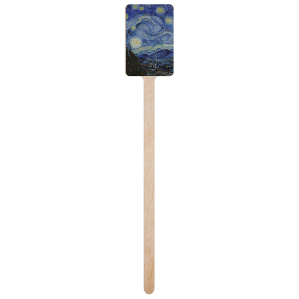 The Starry Night (Van Gogh 1889) Wooden 6.25" Stir Stick - Rectangular - Single Stick
