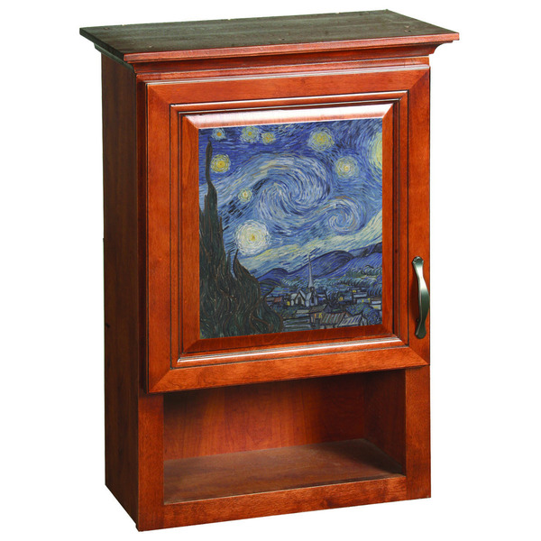 The Starry Night (Van Gogh 1889) Wooden Cabinet Decal (Medium)