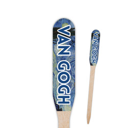 The Starry Night (Van Gogh 1889) Paddle Wooden Food Picks - Double Sided