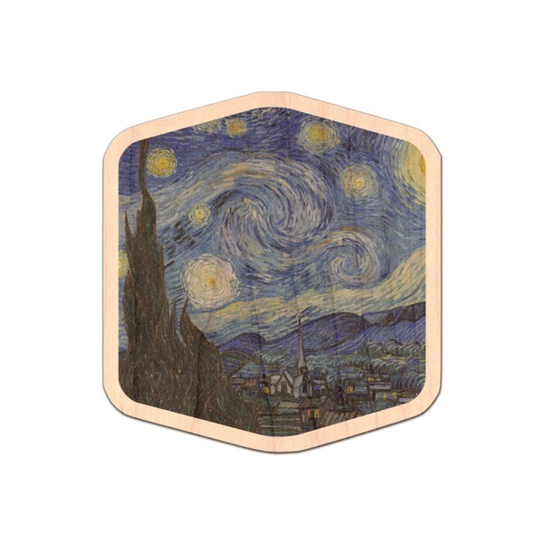 Custom The Starry Night (Van Gogh 1889) Genuine Maple or Cherry Wood Sticker