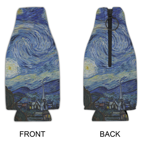 The Starry Night (Van Gogh 1889) Zipper Bottle Cooler - APPROVAL