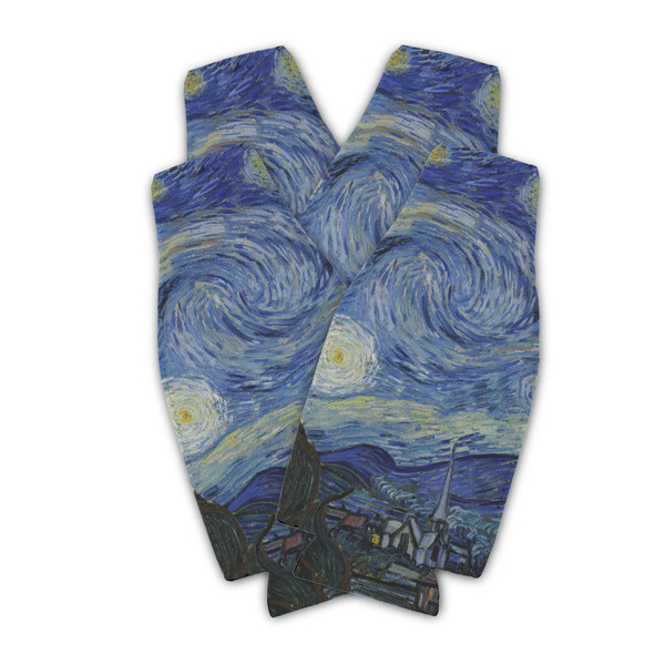 Custom The Starry Night (Van Gogh 1889) Zipper Bottle Cooler - Set of 4