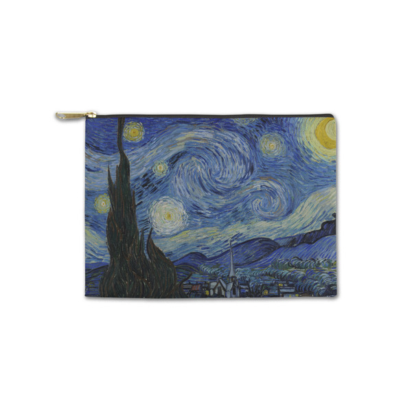 Custom The Starry Night (Van Gogh 1889) Zipper Pouch - Small - 8.5"x6"
