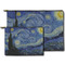 The Starry Night (Van Gogh 1889) Zippered Pouches - Size Comparison
