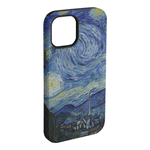 Custom The Starry Night (Van Gogh 1889) iPhone Case - Rubber Lined
