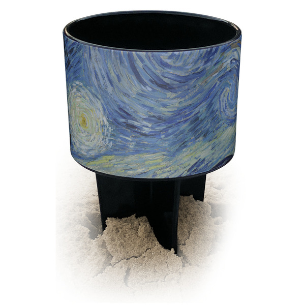 Custom The Starry Night (Van Gogh 1889) Black Beach Spiker Drink Holder