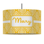 Tribal Diamond 12" Drum Pendant Lamp - Fabric (Personalized)
