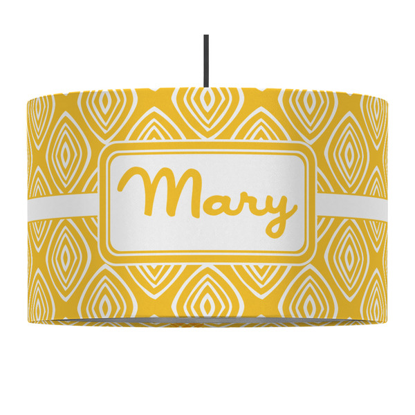 Tribal Diamond 12" Drum Lampshade - PENDANT (Fabric)