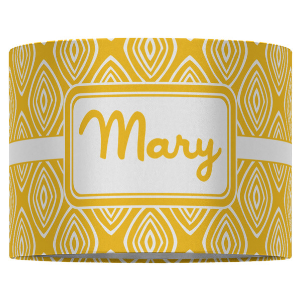 Tribal Diamond 16" Drum Lampshade - FRONT (Fabric)