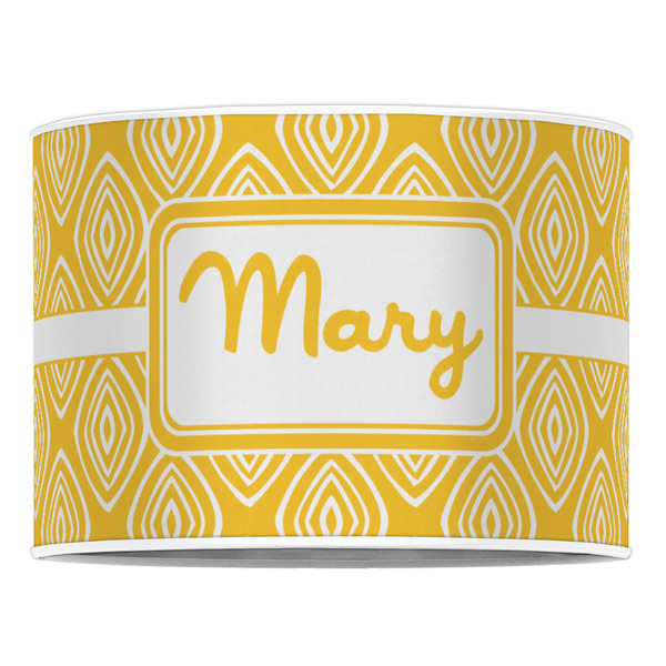 Tribal Diamond 16" Drum Lampshade - FRONT (Poly Film)