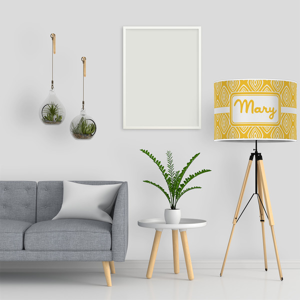 Tribal Diamond 16" Drum Lampshade - LIFESTYLE