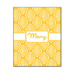 Tribal Diamond Wood Print - 16x20 (Personalized)