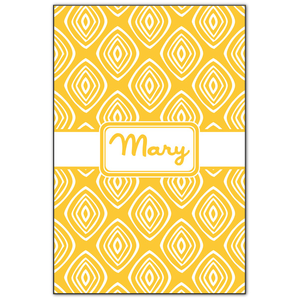 Custom Tribal Diamond Wood Print - 20x30 (Personalized)