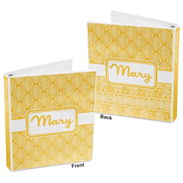 Tribal Diamond 3-Ring Binder Front and Back