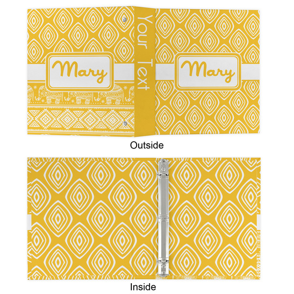 Tribal Diamond 3 Ring Binders - Full Wrap - 1" - APPROVAL