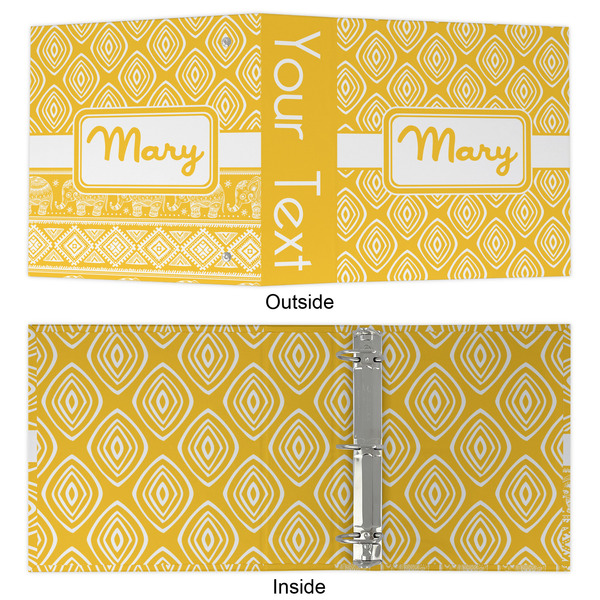 Tribal Diamond 3 Ring Binders - Full Wrap - 2" - APPROVAL