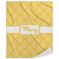 Tribal Diamond Sherpa Throw Blanket - 60"x80" (Personalized)