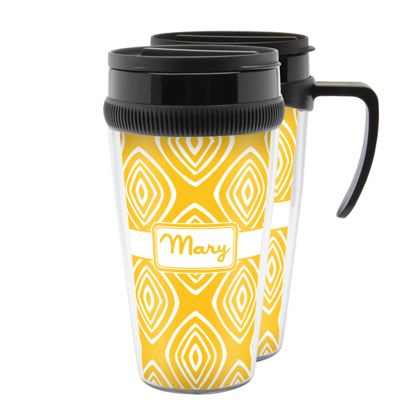 Custom Tribal Diamond Acrylic Travel Mug (Personalized)