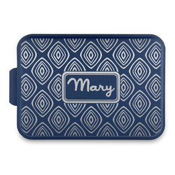 Tribal Diamond Aluminum Baking Pan with Navy Lid (Personalized)