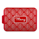 Tribal Diamond Aluminum Baking Pan with Red Lid (Personalized)