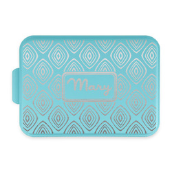 Tribal Diamond Aluminum Baking Pan with Teal Lid (Personalized)