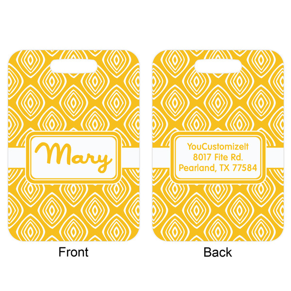 Tribal Diamond Aluminum Luggage Tag (Front + Back)