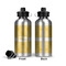 Tribal Diamond Aluminum Water Bottle - Front and Back