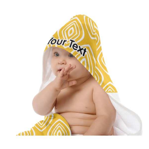 Tribal Diamond Baby Hooded Towel on Child
