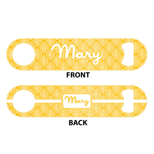 Tribal Diamond Bar Bottle Opener - White - Approval