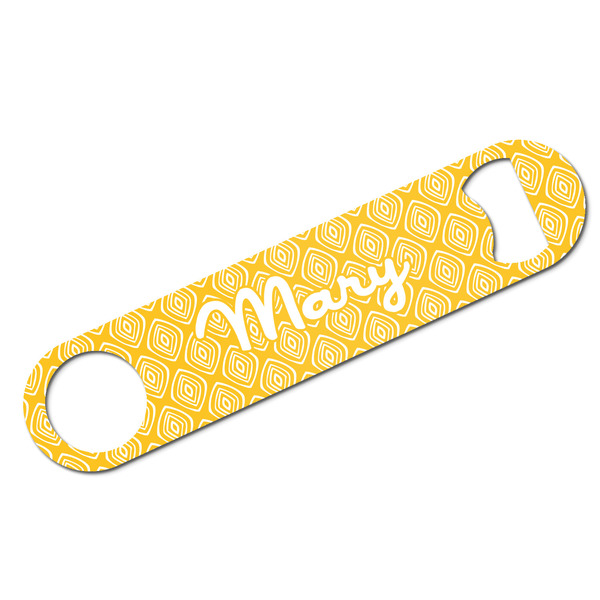 Custom Tribal Diamond Bar Bottle Opener w/ Name or Text