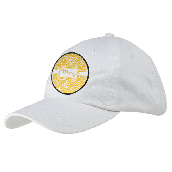 Custom Tribal Diamond Baseball Cap - White (Personalized)