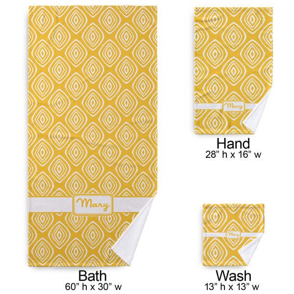 Tribal Diamond Bath Towel Sets - 3-piece - Approval