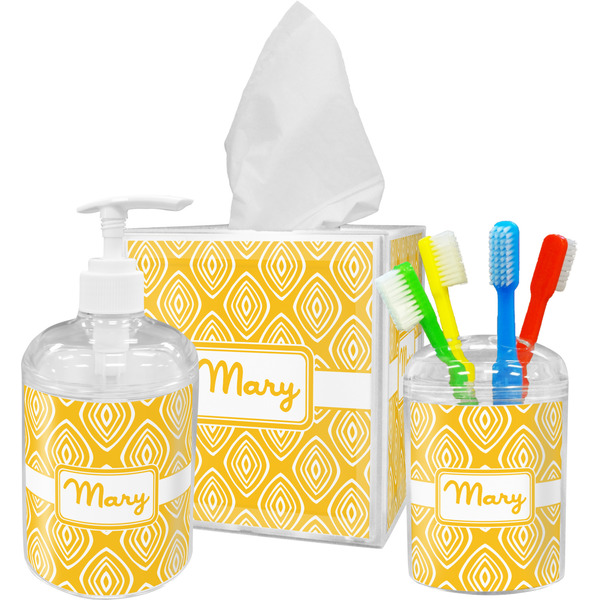 Tribal Diamond Bathroom Accessories Set (Personalized)