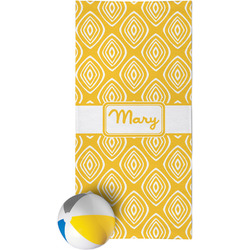 Tribal Diamond Beach Towel (Personalized)