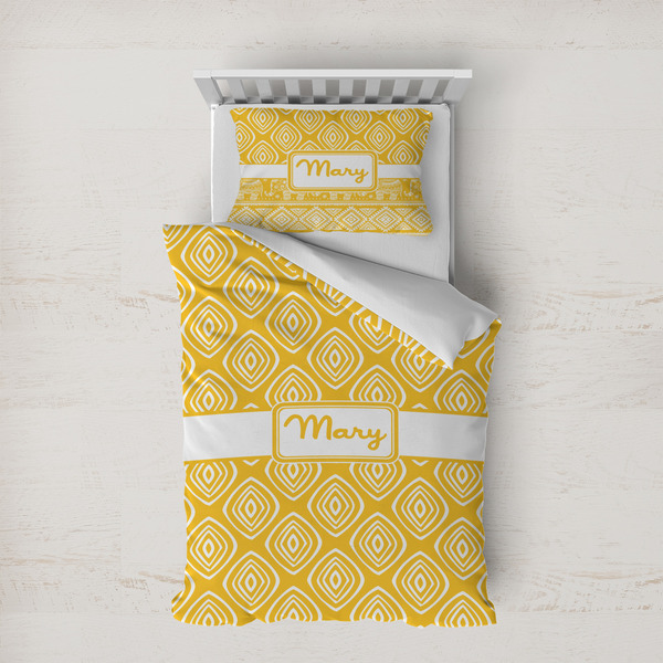 Custom Tribal Diamond Duvet Cover Set - Twin XL (Personalized)