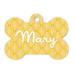 Tribal Diamond Bone Shaped Dog ID Tag (Personalized)