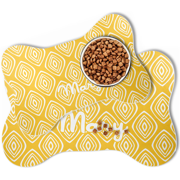 Tribal Diamond Bone Shaped Dog Mats - MAIN
