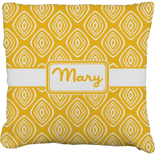 Custom Tribal Diamond Faux-Linen Throw Pillow (Personalized)