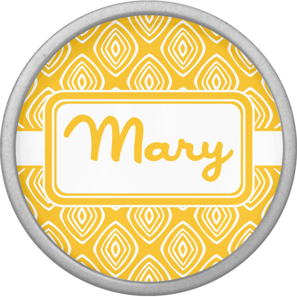 Tribal Diamond Cabinet Knob - Nickel - Front