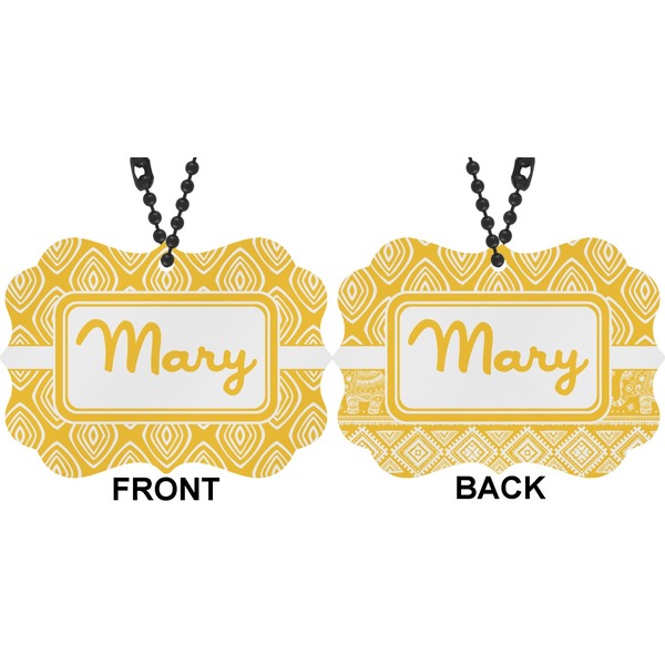 Tribal Diamond Car Ornament (Approval)