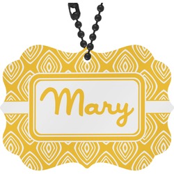 Tribal Diamond Rear View Mirror Charm (Personalized)