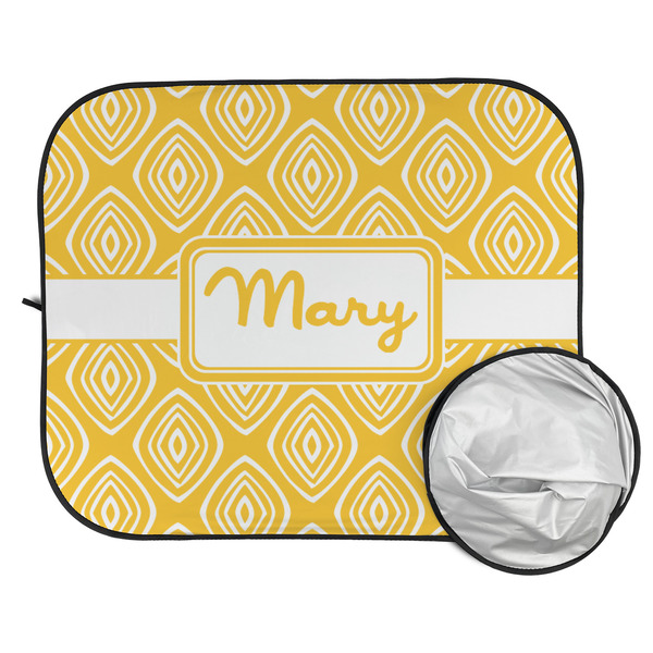 Tribal Diamond Car Sun Shades - FOLDED & UNFOLDED