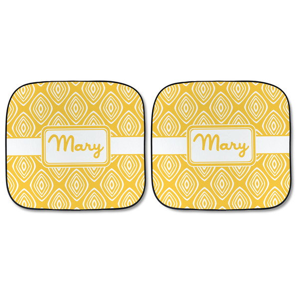 Tribal Diamond Car Sun Shades - FRONT
