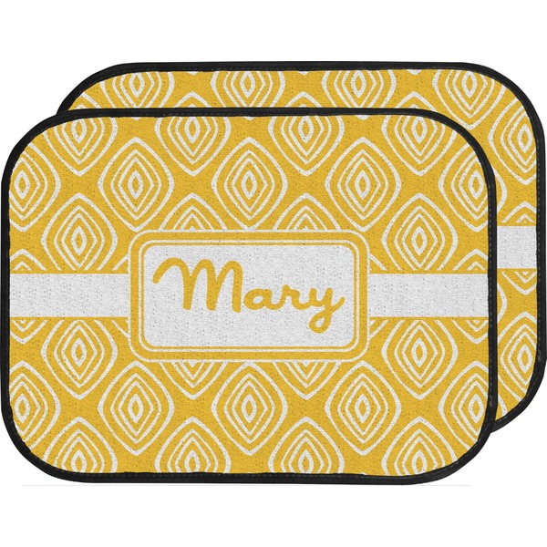 Tribal Diamond Custom Car Floor Mats (Back Seat)