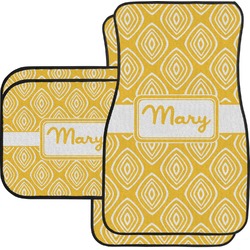 Tribal Diamond Car Floor Mats Set - 2 Front & 2 Back (Personalized)