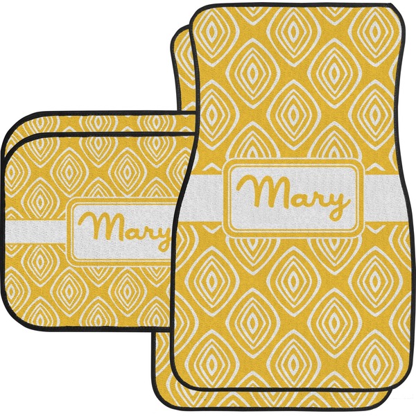 Tribal Diamond Custom Car Floor Mats (Back Seat)