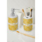 Tribal Diamond Ceramic Bathroom Accessories - LIFESTYLE (toothbrush holder & soap dispenser)