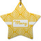 Tribal Diamond Star Ceramic Ornament w/ Name or Text