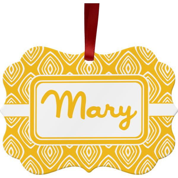 Tribal Diamond Christmas Ornament (Front View)